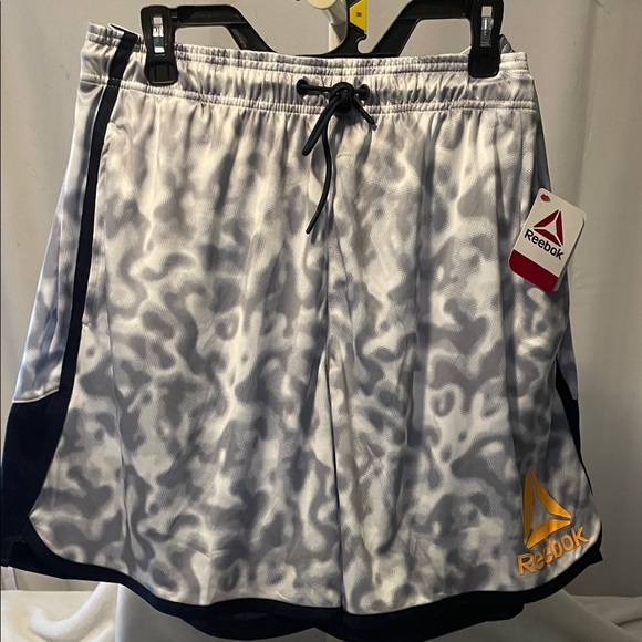 Reebok Men's White and Navy Athletic Shorts - Picture 1 of 15
